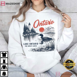Lake Ontario Loon Vintage Great Lakes Lighthouse T Shirt (4)