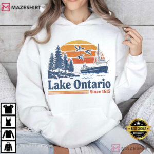 Great Lakes Vintage Lake Ontario Ringer T Shirt (2)