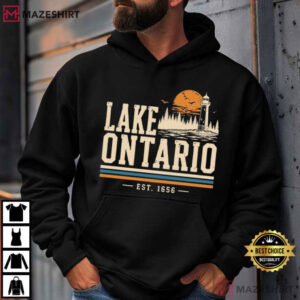 Lake Ontario Great Lakes Sunset Vintage T Shirt (3)