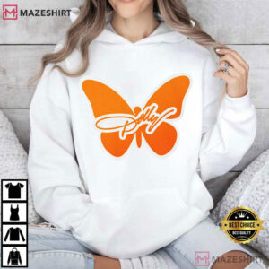 Dolly Parton Tribute Butterfly Script Logo Minimal T Shirt (3)