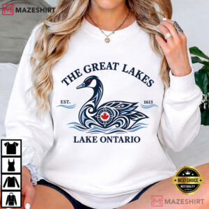 Great Lakes Loon Bird Lake Ontario Wildlife Canada Nature T Shirt (1