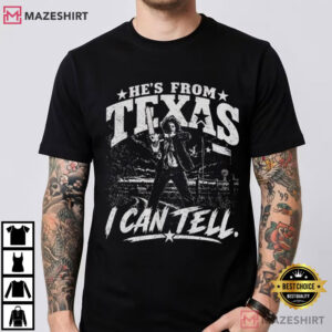 He's From Texas I Can Tell Slasher Horror Halloween T Shirt (2)