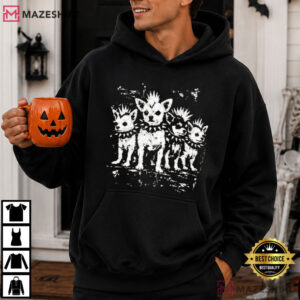 Punk Chihuahua Vintage Funny Dog Lover T Shirt (4)