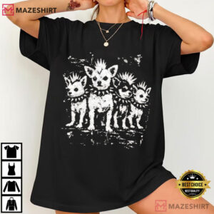 Punk Chihuahua Vintage Funny Dog Lover T Shirt (1)