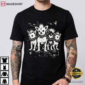 Punk Chihuahua Vintage Funny Dog Lover T Shirt (3)