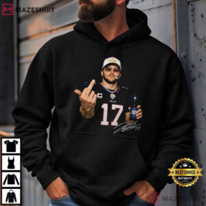 Josh Allen Middle Finger Funny Football Game Day T Shirt (2)