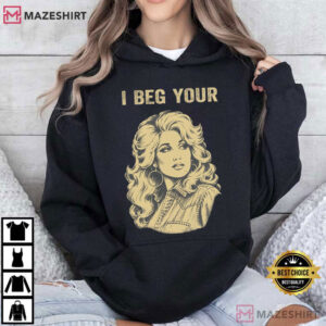 I Beg Your Dolly Parton Retro Gold Portrait Vintage Country Music T Sh