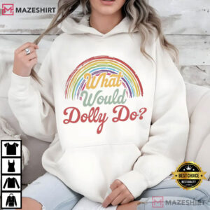 Dolly Parton What Would Dolly Do Rainbow Western Fan T Shirt (1)