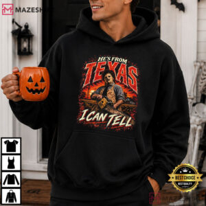 Halloween He's From Texas I Can Tell Texas Horror T Shirt (2)