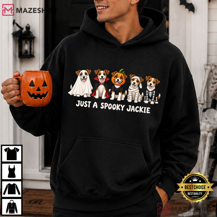 Jack Russell Halloween Spooky Ghost Pumpkin Skeleton T-Shirt Jack Russell Halloween Spooky Ghost Pumpkin Skeleton T-Shirt