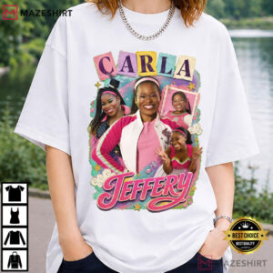 Carla Jeffery Retro 90s Actress Fan Pop Star Collage T Shirt (1)