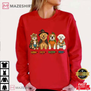 Spooky Dog And Cat Cute Halloween Pet T Shirt (2)