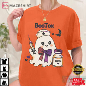 Boo Tox Ghost Nurse Halloween Funny T Shirt (4)