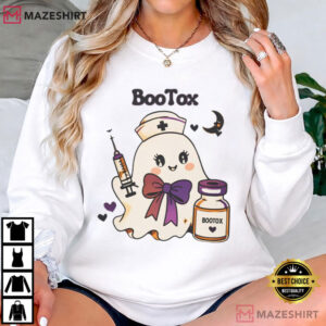 Boo Tox Ghost Nurse Halloween Funny T Shirt (3)