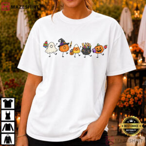 Halloween Teacher Cute Spooky School T Shirt (1)