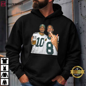 Jordan Love Aaron Rodgers Smoking Vintage Green Bay Football T Shirt (4)