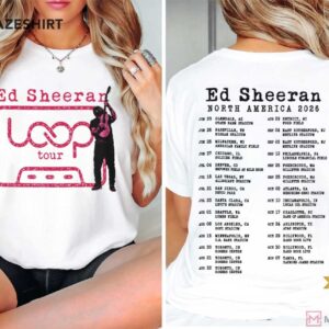 Ed Sheeran 2026 Loop Tour North America Concert Fan T Shirt (1)