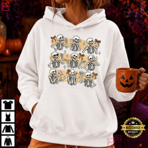 Halloween Funny Skeleton Bow Gothic Sarcastic T Shirt (4)