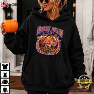 Harvest Hollow Halloween Pumpkin Spooky Season Est 1962 T Shirt (3)
