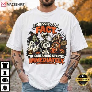 I Dressed As A Fact Funny Conservative Halloween Political Humor T Shirt (4)