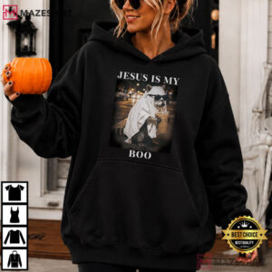 Jesus Is My Boo Raccoon Christian Halloween Funny Trash Panda Ghost