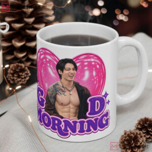 Jungkook Bangtan Kpop Good Morning Fan Gift Mug (1)