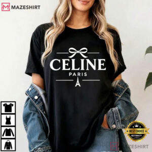 Parisian Chic Paris French Style Coquette Bow Graphic T Shirt (2)