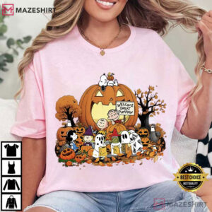 Peanuts Halloween Snoopy Pumpkin Fall T Shirt (4)