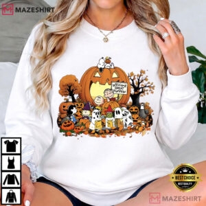 Peanuts Halloween Snoopy Pumpkin Fall T Shirt (1)