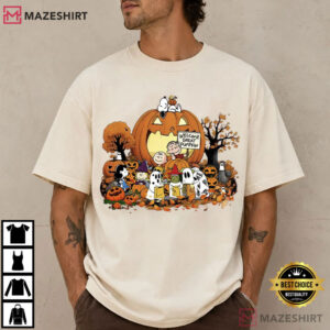 Peanuts Halloween Snoopy Pumpkin Fall T Shirt (2)