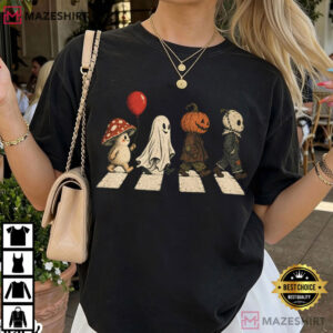 Spooky Crossing Halloween Abbey Road Parody Spooky Season T Shirt (4)