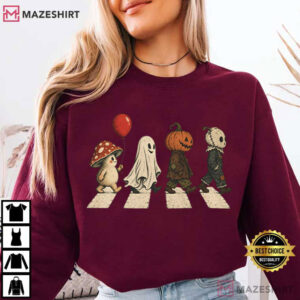 Spooky Crossing Halloween Abbey Road Parody Spooky Season T Shirt (2)