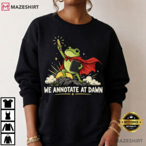 Frog English Teacher We Annotate At Dawn T Shirt (3)
