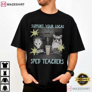 SPED Special Education Raccoon Teacher T Shirt (1)