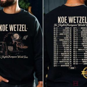 Koe Wetzel 2026 Tour Western Concert Merch Graphic T Shirt (1)