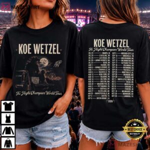 Koe Wetzel 2026 Tour Western Concert Merch Graphic T Shirt (3)