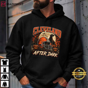 Cleveland Football Halloween After Dark Spooky Game Day T Shirt (4)