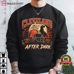 Cleveland Football Halloween After Dark Spooky Game Day T Shirt (2)