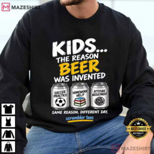 Kids The Reason Beer Was Invented Funny Dad Beer T Shirt (1)