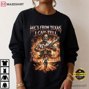 He's From Texas I Can Tell Ella Langley Chainsaw Massacre T Shirt (1)