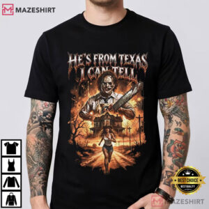 He's From Texas I Can Tell Ella Langley Chainsaw Massacre T Shirt (3)