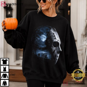 Horror Masked Lake Killer Dark Camp Slasher Halloween T Shirt (4)