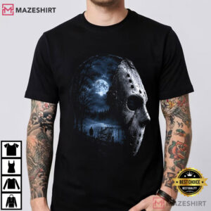 Horror Masked Lake Killer Dark Camp Slasher Halloween T Shirt (3)