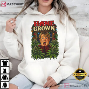 Home Grown Funny Christmas Stoner Home Alone Parody T Shirt (3)