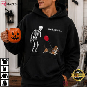 Basset Hound Dog Lover Halloween Skeleton Balloon T Shirt (4)