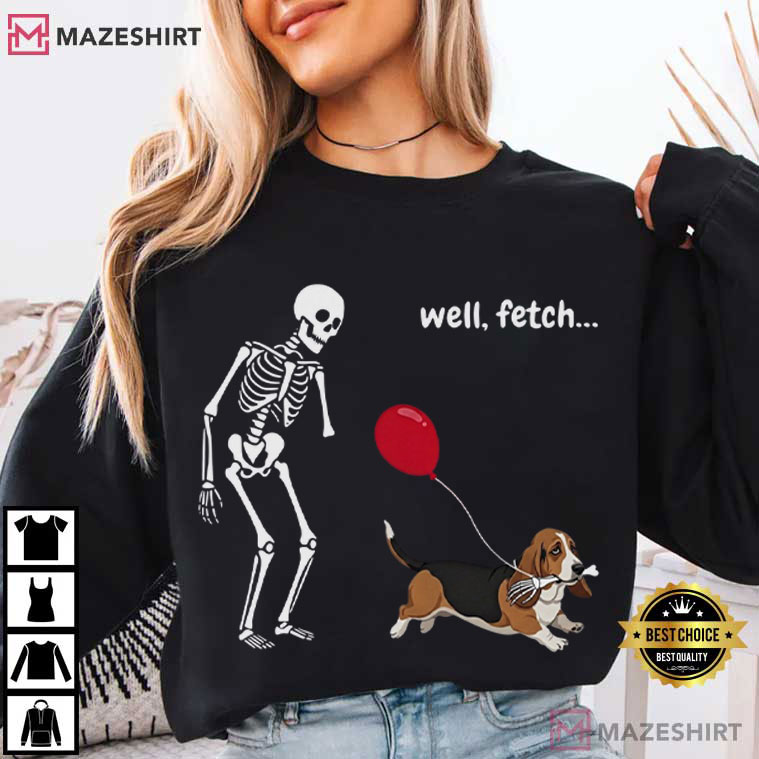 Basset Hound Dog Lover Halloween Skeleton Balloon T-Shirt Basset Hound Dog Lover Halloween Skeleton Balloon T-Shirt