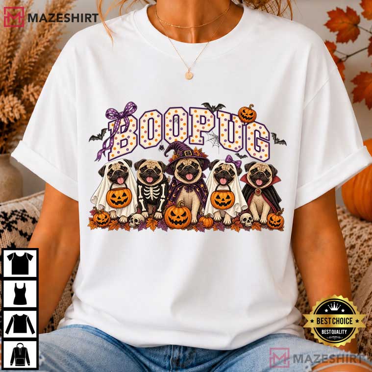 Halloween Boo Pug Dog Spooky Season T-Shirt Halloween Boo Pug Dog Spooky Season T-Shirt