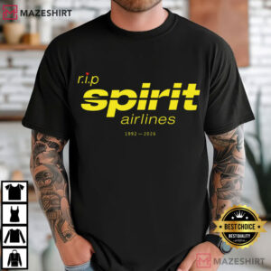 RIP Spirit Airlines 1992 2026 Satirical T Shirt (1)