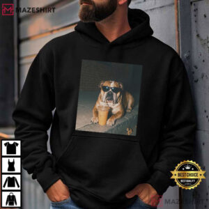 English Bulldog Dog Iced Coffee Funny T Shirt (4)