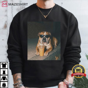 English Bulldog Dog Iced Coffee Funny T Shirt (3)